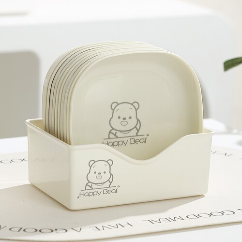 吐骨碟家用桌面吐骨头盘碟放菜碟水果盘子吐骨头盘垃圾盘底座收纳