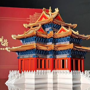 兼容乐高故宫千年榫角楼榫卯积木儿童拼装玩具高难度男孩生日礼物