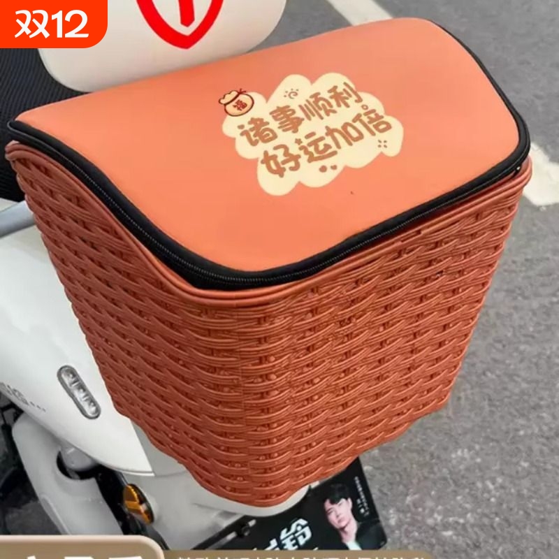 电动车后置车筐电动摩托车后备尾箱置物神器车篓内胆包雅第车篮子