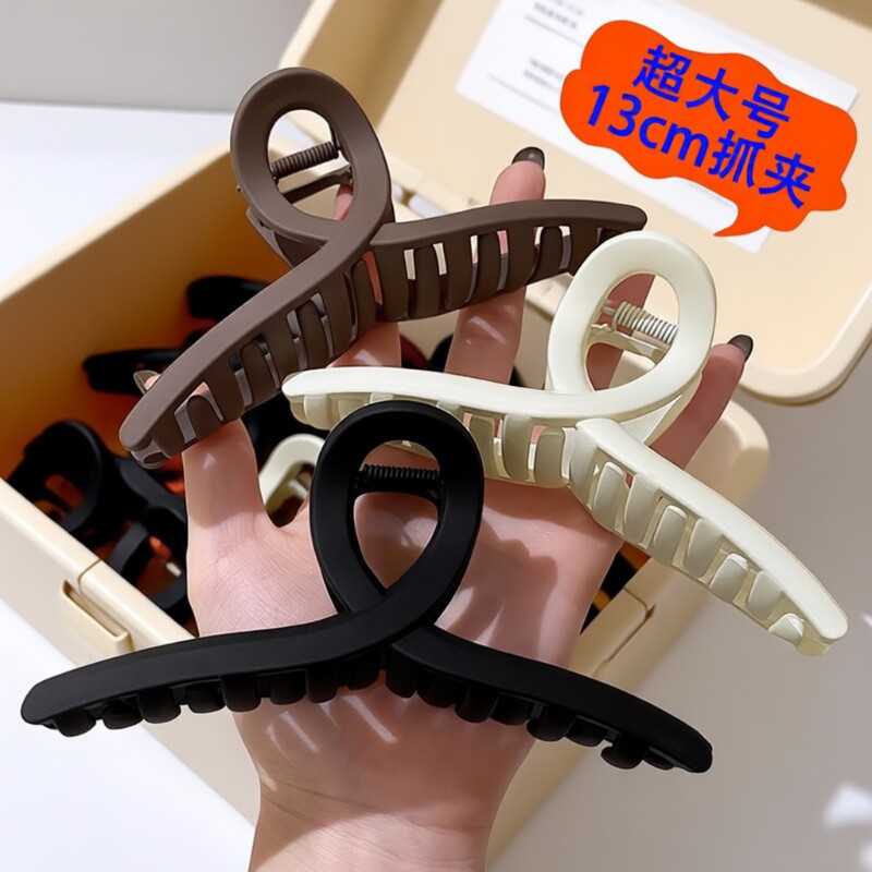 超大号抓夹女2026新款发夹后脑勺高级感发量多鲨鱼夹夹子头饰黑色