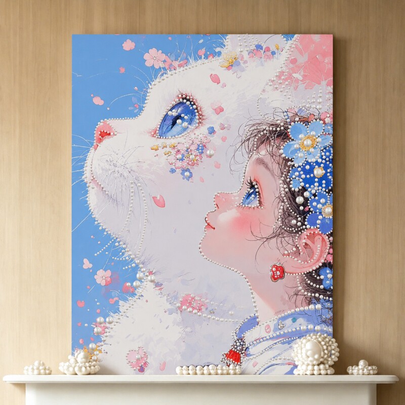 2026年DIY手工制作珍珠画装饰画创意玄关摆件钻石贴画送礼物油画