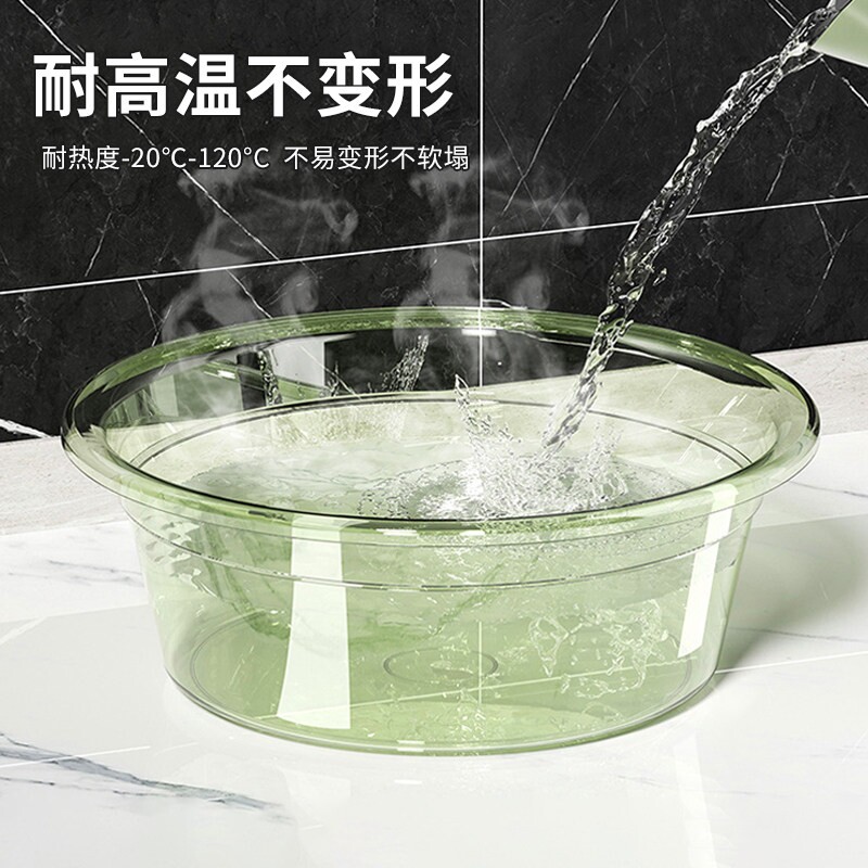 盆子脸盆大号加厚透明塑料水盆洗菜洗脸家用洗衣洗脚小号婴儿儿童
