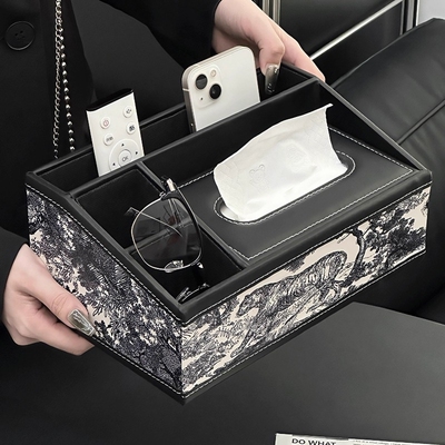 法式复古皮质纸巾盒|千人加购