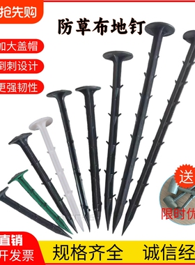 防草布地钉塑料除草布地布钉果园黑色地钉大棚地膜固定钉厂家直销