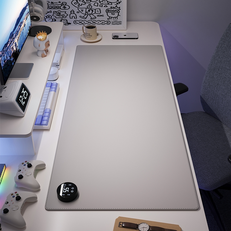 加热鼠标垫暖桌垫办公室桌面左边开关电热书桌垫电脑桌发热暖手垫