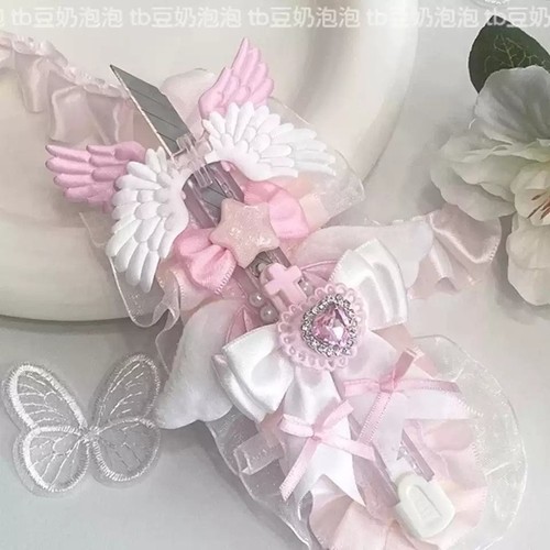 纯白天使成品手作刀星系高颜值ins开箱拍摄视频甜亚风美工刀