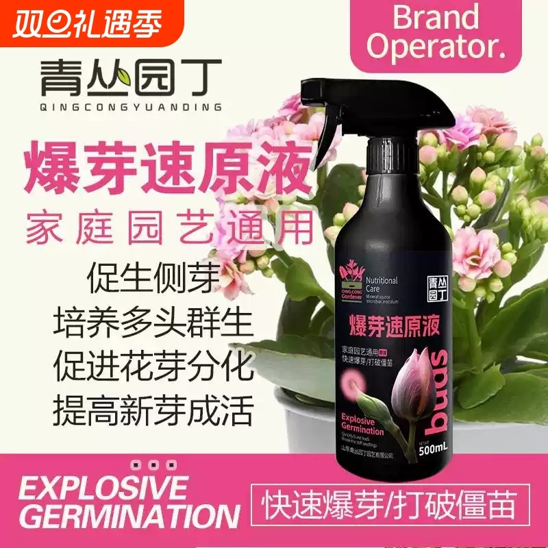 青丛园丁爆芽速原液多芽促芽催芽分化叶插花植物多肉绿植通用型