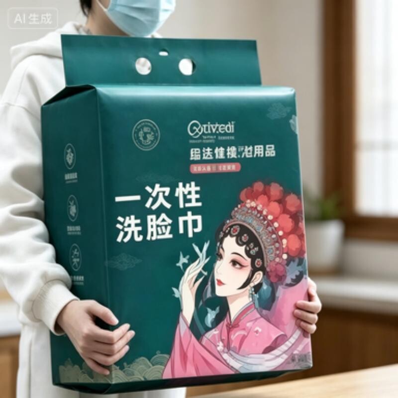 一次性洗脸巾擦脸巾加厚加大洁面巾干湿两用悬挂式绵柔巾棉柔湿巾