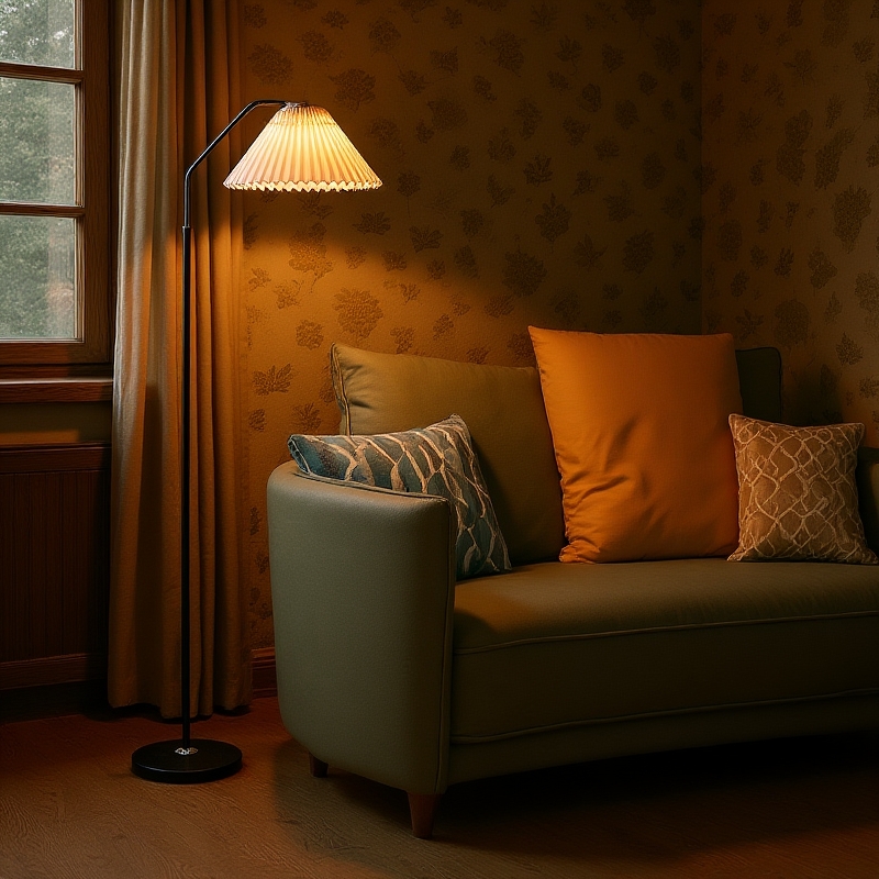 落地灯复古中古客厅沙发旁装饰氛围灯高级感轻奢护眼卧室床头灯