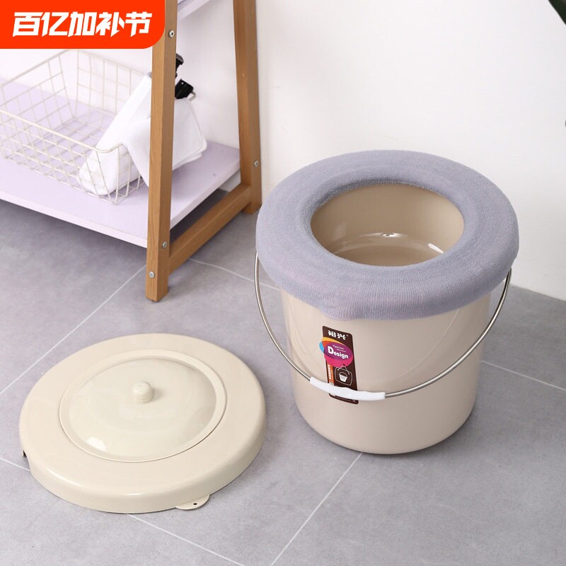 新款高脚痰盂家用卧室带盖子大人可携式坐便器老人移动马桶夜尿
