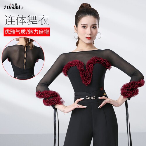 丹宝罗练功服专业国标舞连体舞衣