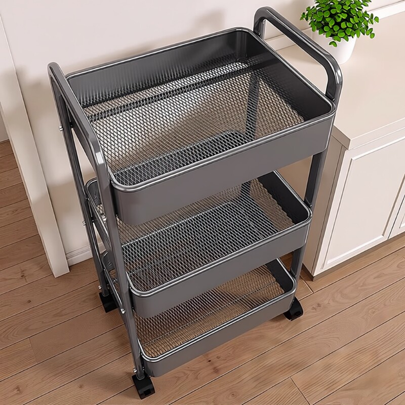 厨房置物架多层落地家用可移动大容量整理架简易大容量果蔬菜篮子 - 好货严选工厂出品