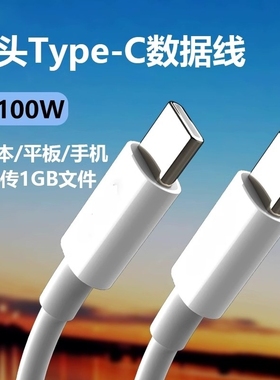 双头typec数据线ctoc双口pd100w快充tpyec适用苹果16/15iPhone17pro华为ipad电脑手机车载充电线两头