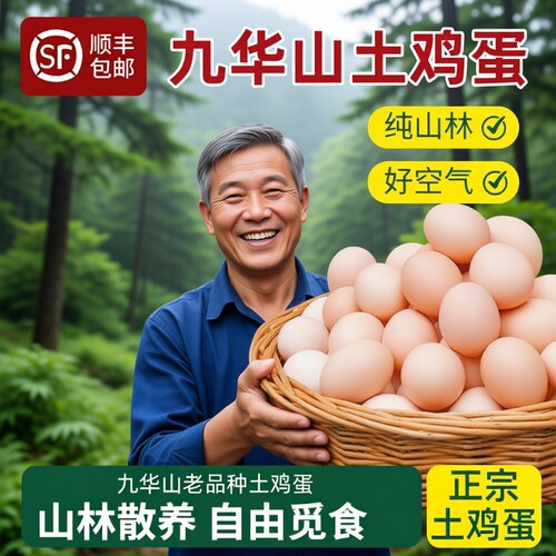 九华山正宗农家散养土鸡蛋乌鸡蛋