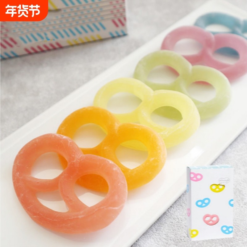 元旦礼盒日式零食原宿甘乐蝴蝶结糖kanaro软糖琥珀糖声控咀嚼音