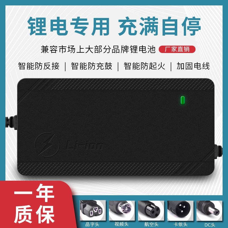 德国锂电池电动车充电器48V54.6V60V72V84V2A3A5A铁锂铁塔电池