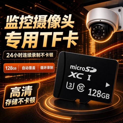 监控行车记录仪专用内存卡128G高速不卡顿大容量手机通用录像卡