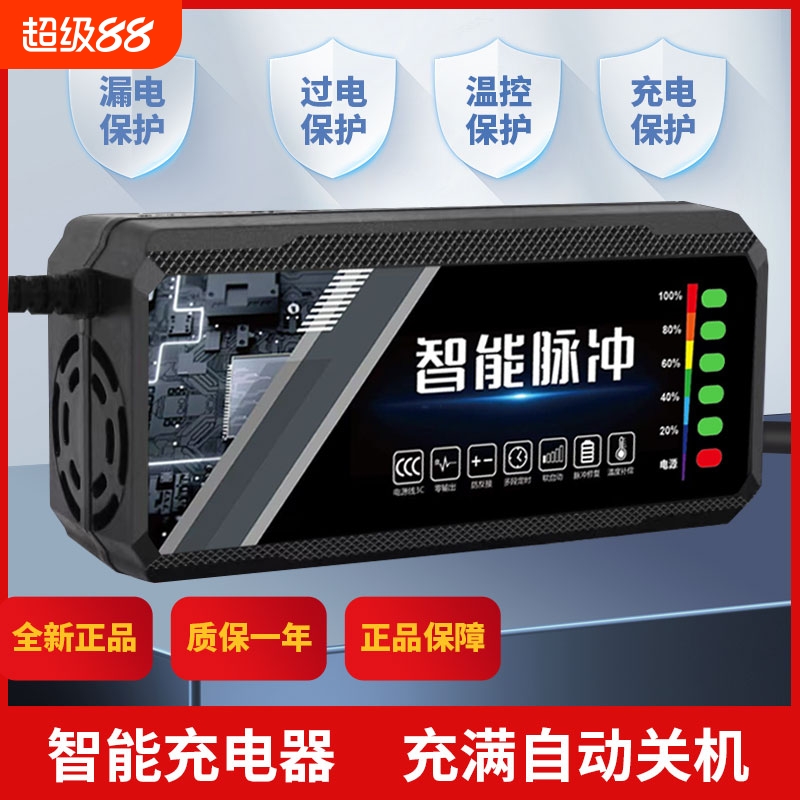 电动车电瓶充电器48v12ah60v20a72v适用于爱玛雅迪三轮铅酸石墨烯
