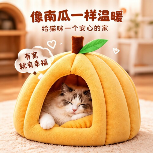 2026新款南瓜蒙古包猫窝