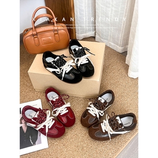 支撑 休闲百搭运动阿甘鞋 夏侃XIAKAN内增高4cm德训鞋 女2025年新款