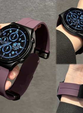 适用华为GT5pro手表GT4表带Watch4pro磁吸硅胶折叠扣智能gt3/2pro运动watchgt新2E高级荣耀运动男夏女链腕带