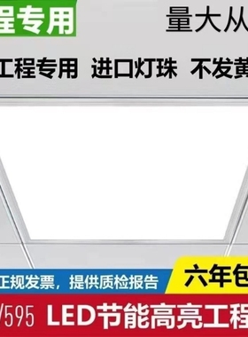 集成吊顶灯平板灯600x600led60*60LED面板灯工程灯矿棉板灯照明