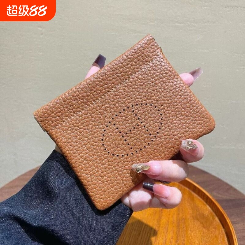 真皮零钱包牛皮镂空卡包卡夹车钥匙口红收纳包迷你精致证件包