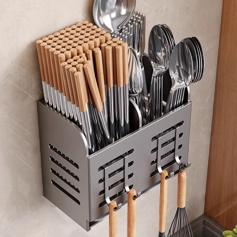 不锈钢筷子收纳盒壁挂