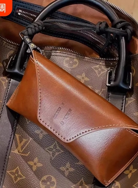 高级墨镜包出口级男女款棕色灰色太阳眼镜盒皮质便携硬抗压收纳