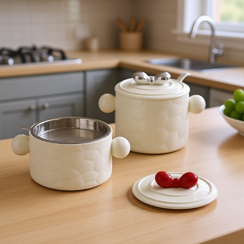 猪油罐厨房家用耐高温陶瓷罐带盖勺红油装荤油辣椒油专用调料罐子