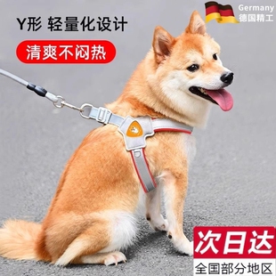 新款狗狗牵引绳胸背带背心式宠物遛狗绳柴犬犬法斗柯基脖圈中小型