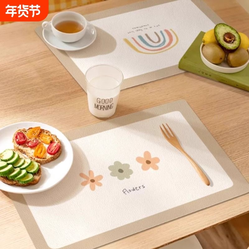 隔热垫防烫餐垫轻奢高级感防水防油餐桌垫家用耐高温防烫垫西餐垫,居家布艺,餐垫,淘宝优惠券,粉丝福利购,淘宝优惠卷