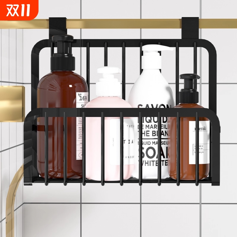 沐浴房挂架免打孔卫生间置物架冲凉房洗澡间挂钩收纳浴室悬挂挂篮