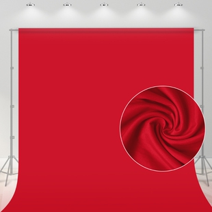 摄影红色背景布网红拍摄人像吸光布纯红色加厚照相证件布摄影红布