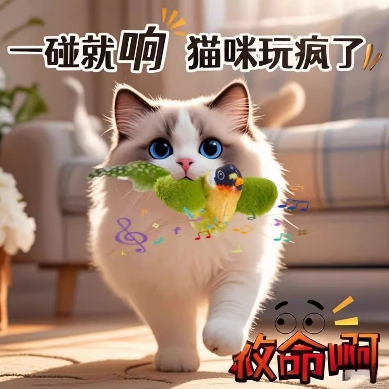 猫咪玩具发声小鸟仿真会叫小鸟悬挂逗猫棒幼猫自嗨解闷逗猫玩具,宠物/宠物食品及用品,逗猫棒,淘宝优惠券,粉丝福利购,淘宝优惠卷
