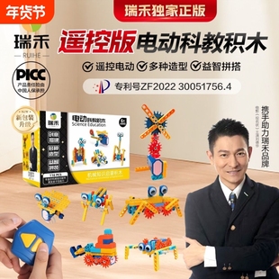 瑞禾遥控版益智百变电动拼装科教机械积木儿童生日礼物开发大脑