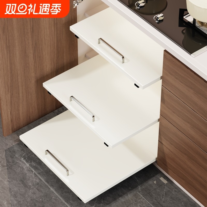 免打孔抽拉架橱柜拉篮下水槽深柜碗碟盘抽屉式调料品收纳盒储物架