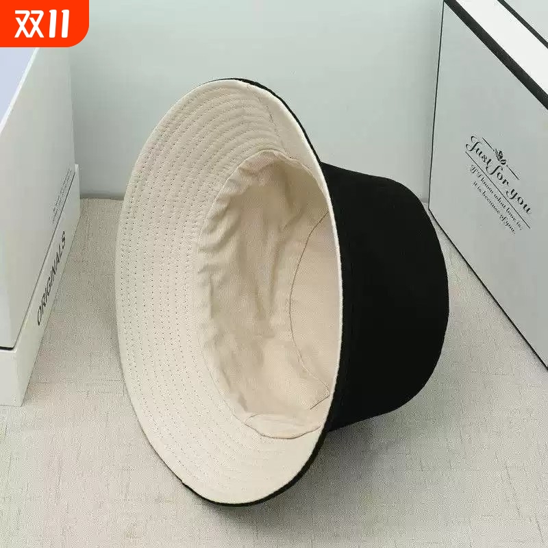 双面渔夫帽男女夏季韩版学生百搭时尚潮流遮阳防晒太阳帽情侣帽子