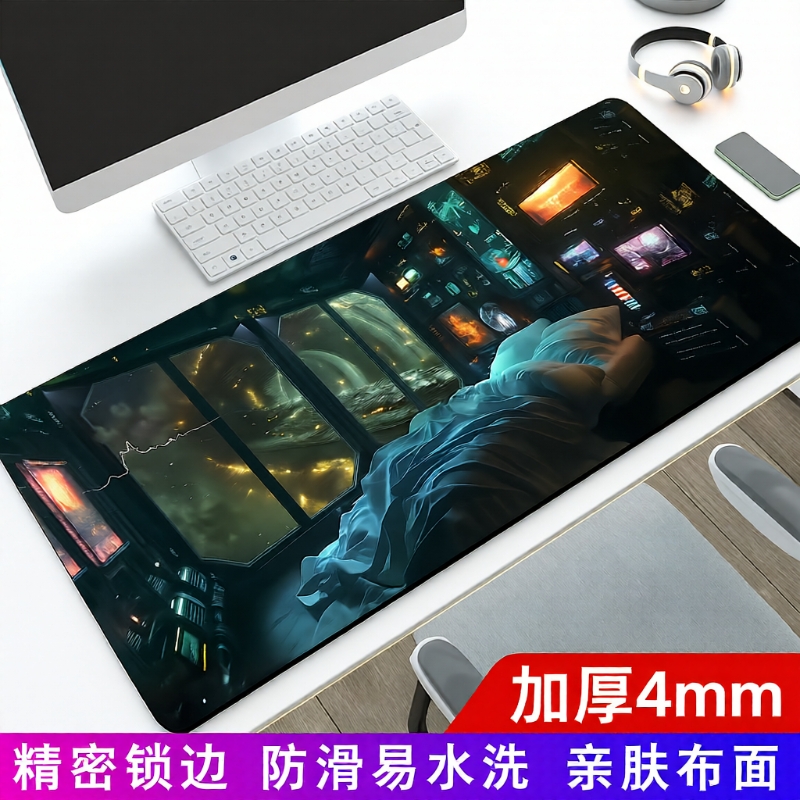 鼠标垫小号加厚二次元男电竞游戏办公可爱女电脑书超大号桌垫子