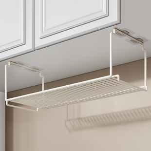 洗菜盆置物架厨房吊柜下方置物架厨柜内倒挂式架子悬空纸巾收纳架