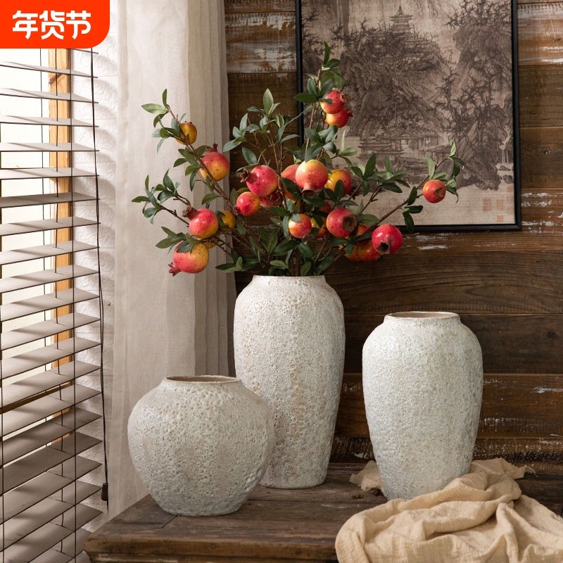 复古文艺创意做旧水培陶瓷花瓶 高档家居装饰品插花玄关客厅摆件