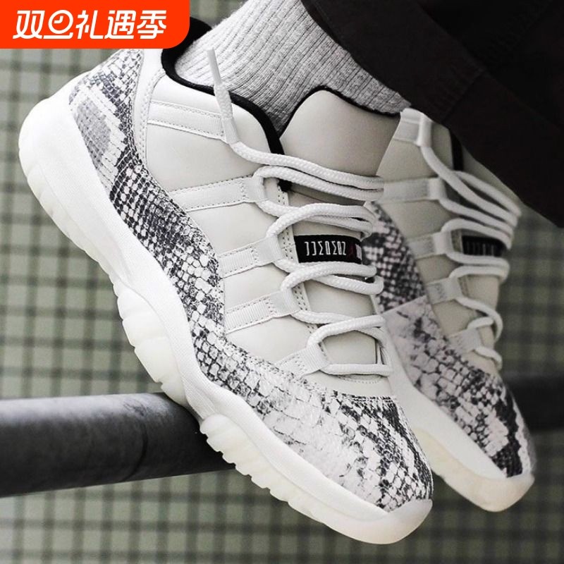 秋冬季11黑白男女大灌篮中低帮耐磨休闲运动潮流篮球鞋