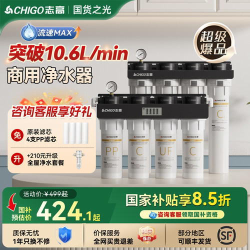 志高商用净水器10寸15寸大尺寸