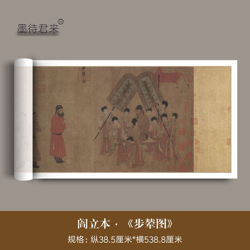 阎立本《步辇图》高清复制品古画