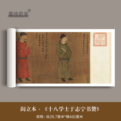 阎立本《十八学士于志宁书》国画