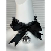 FUNNY KITTEN甜欲风 蝴蝶结蕾丝花边脖环小铃铛项圈choker颈带