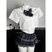 性感睡裙露腰jk制服纯欲学院风超短裙套装 FUNNY KITTEN