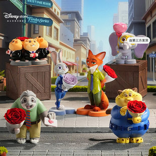 迪士尼疯狂动物城花花动物城系列盲盒朱迪尼克永生花可爱女生礼物