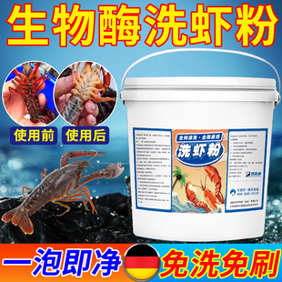 洗虾粉小龙虾清洗剂大桶装 商用食用生物除锈酶虾蟹黑锈净洗虾神器