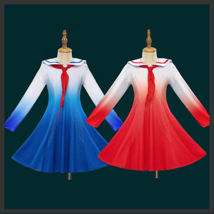 红旗飘飘舞蹈服儿童红领巾演出服童心向党中小学生少先队员爱国合